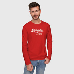 Лонгслив хлопковый мужской Authentic 1972, цвет: красный — фото 2