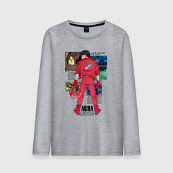 Лонгслив хлопковый мужской Канеда из аниме акира, цвет: меланж