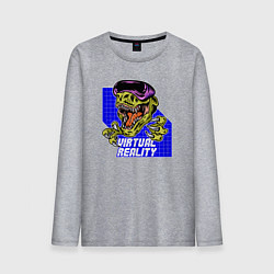 Лонгслив хлопковый мужской Virtual reality, цвет: меланж