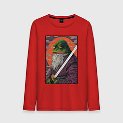 Лонгслив хлопковый мужской Pepe samurai, цвет: красный
