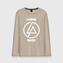 Лонгслив хлопковый мужской Linkin Park logo, цвет: миндальный