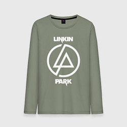 Лонгслив хлопковый мужской Linkin Park logo, цвет: авокадо