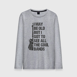Лонгслив хлопковый мужской The cool bands, цвет: меланж
