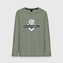 Лонгслив хлопковый мужской Volleyball club, цвет: авокадо