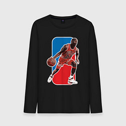 Лонгслив хлопковый мужской Jordan play, цвет: черный