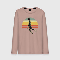 Лонгслив хлопковый мужской Jordan dunk, цвет: пыльно-розовый