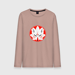 Мужской лонгслив Маска японского демона-лиса