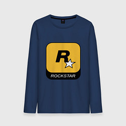 Лонгслив хлопковый мужской Rockstar, цвет: тёмно-синий