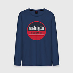 Лонгслив хлопковый мужской Washington basketball, цвет: тёмно-синий