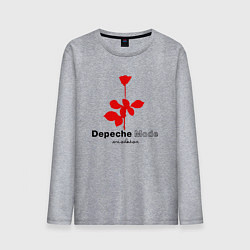 Лонгслив хлопковый мужской Depeche Mode - Violator album logo, цвет: меланж
