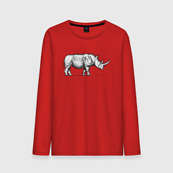Мужской лонгслив Носорог в профиль