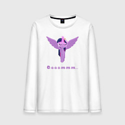 Лонгслив хлопковый мужской Твайлайт Спаркл в медитации, цвет: белый