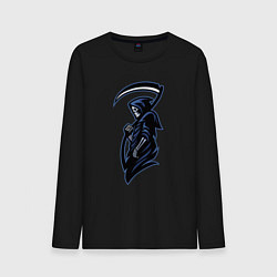 Лонгслив хлопковый мужской Grim reaper, цвет: черный