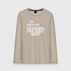 Лонгслив хлопковый мужской The walking judo dad, цвет: миндальный