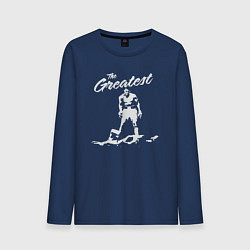 Лонгслив хлопковый мужской Величайший Мухаммед Али, цвет: тёмно-синий