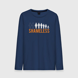 Лонгслив хлопковый мужской Shameless evolution, цвет: тёмно-синий