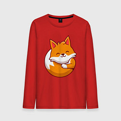 Лонгслив хлопковый мужской Orange fox, цвет: красный