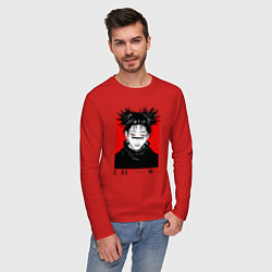Лонгслив хлопковый мужской Чосо - Магическая битва, цвет: красный — фото 2