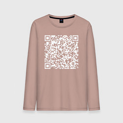 Мужской лонгслив Qr код на песню Never Gonna Give You Up