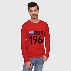 Лонгслив хлопковый мужской RUS 196, цвет: красный — фото 2