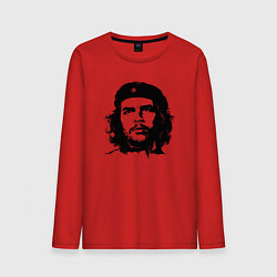 Лонгслив хлопковый мужской Портрет Че Гевары, цвет: красный