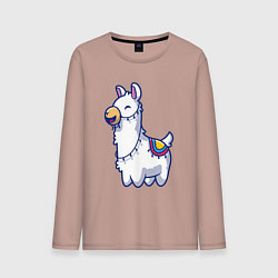 Мужской лонгслив Весёлая альпака