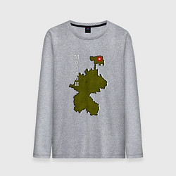 Лонгслив хлопковый мужской Осетия Моздок, цвет: меланж