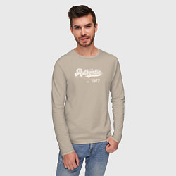Лонгслив хлопковый мужской Authentic 1977, цвет: миндальный — фото 2