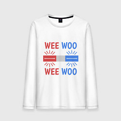 Лонгслив хлопковый мужской Wee woo, цвет: белый