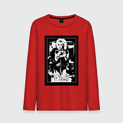 Лонгслив хлопковый мужской Группа Мираж винтажный плакат, цвет: красный