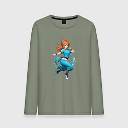 Мужской лонгслив Аниме - девушка в танце