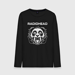 Лонгслив хлопковый мужской Radiohead rock panda, цвет: черный