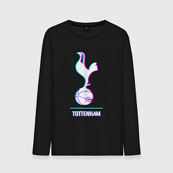 Лонгслив хлопковый мужской Tottenham FC в стиле glitch, цвет: черный