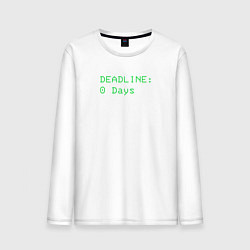 Лонгслив хлопковый мужской Lethal Company: Deadline Days, цвет: белый