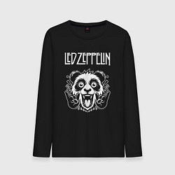 Лонгслив хлопковый мужской Led Zeppelin rock panda, цвет: черный