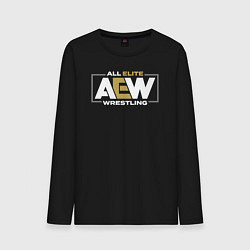 Лонгслив хлопковый мужской All Elite Wrestling AEW, цвет: черный