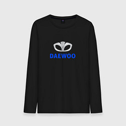 Лонгслив хлопковый мужской Daewoo sport auto logo, цвет: черный