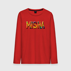 Лонгслив хлопковый мужской Misha yarn art, цвет: красный