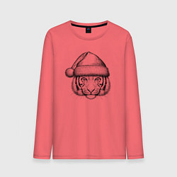 Мужской лонгслив Голова новогоднего тигра