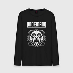 Лонгслив хлопковый мужской Lindemann rock panda, цвет: черный