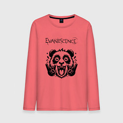 Лонгслив хлопковый мужской Evanescence - rock panda, цвет: коралловый