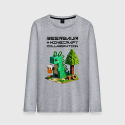 Мужской лонгслив Collaboration of Minecraft and beersaur - ai art