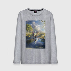 Лонгслив хлопковый мужской Провожающая в последний путь Фрирен, цвет: меланж