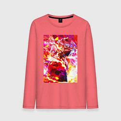 Лонгслив хлопковый мужской Адский рай огненный Габимару, цвет: коралловый