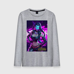 Лонгслив хлопковый мужской League of Legends Akali Kda, цвет: меланж