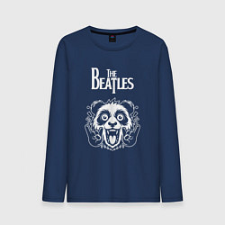 Лонгслив хлопковый мужской The Beatles rock panda, цвет: тёмно-синий