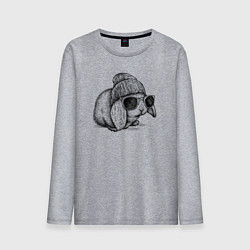 Мужской лонгслив Зайка хипстер