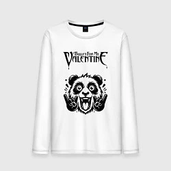 Лонгслив хлопковый мужской Bullet For My Valentine - rock panda, цвет: белый
