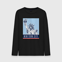 Лонгслив хлопковый мужской Style New York, цвет: черный