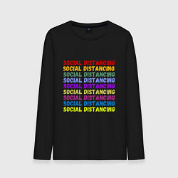 Мужской лонгслив Social distancing - социальная дистанция